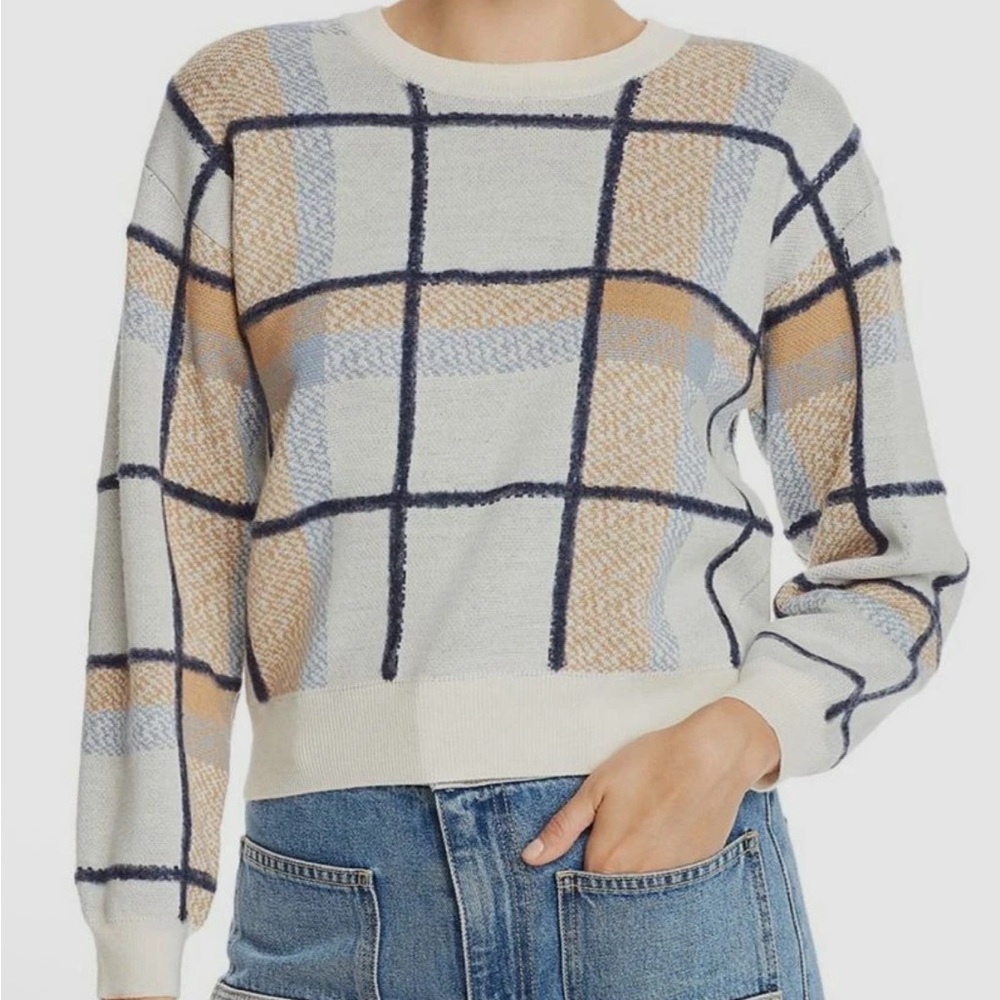 Joie Plaid Pattern sweater
